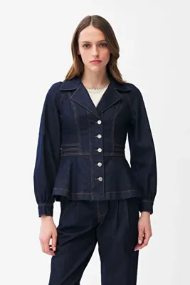 adL Dikiş Detaylı Denim Ceket