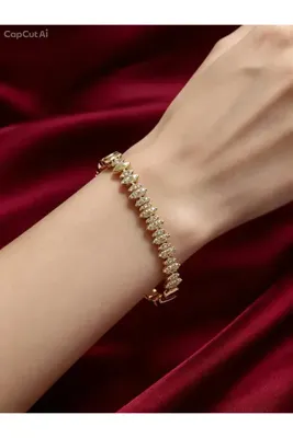 KÜBAL JEWELLERY Juping marka mekik model zirkon taşlı zarif kadın bileklik