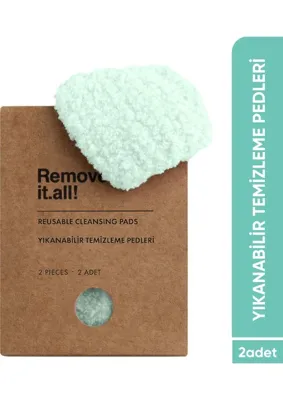 Görkito Remove it.all! Yıkanabilir Temizleme Pedleri 2 Adet Reusable Cleansing Pads 2 Pieces