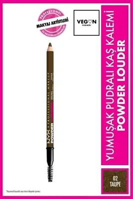 NYX Professional Makeup Powder Louder Pudralı Kaş Kalemi - 09 Black