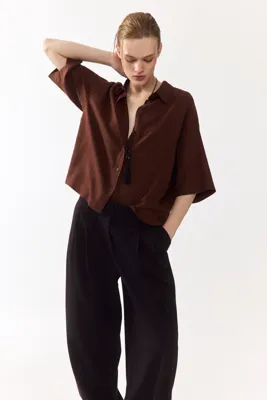 H&M Keten Karışımlı Oversize Gömlek
