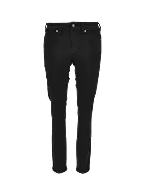 Versace Jeans Couture Siyah Kadın Düz Denim Pantolon 77HAB5J0
