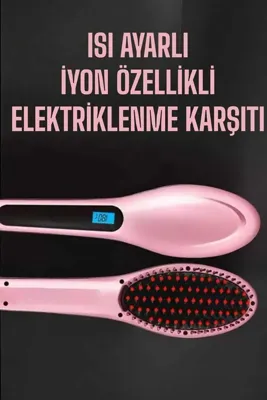 Lisinya Fön Tarağı Saç Düzleştirici Sıkı Dişli Isı Ayarlı Elektriklenme Karşıtı -