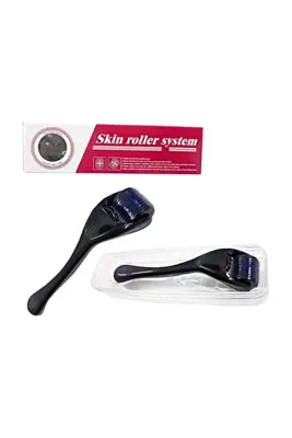 MACGON 1.50mm Siyah SRS Dermaroller Saç, Yüz, Vücut Masaj Aleti 540 İğneli Mavi Su Serum Tarağı