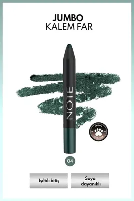 Note Cosmetics Jumbo Eyeshadow Pencil Waterproof Işıltılı Suya Dayanıklı Kalem Far 04 Emerald - Yeşil