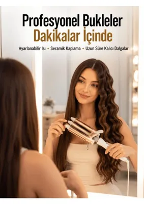 Uravas Store Uraselect Ayarlanabilir Isı Ayarıyla Profesyonel Bukle Maşası – Hızlı ve Nazik Şekillendirme