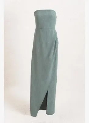 BSL Straplez Maksi Elbise