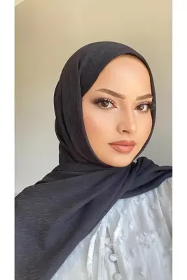 CUOCA LOUNGE Yağmur Desen Siyah Pamuk Şal