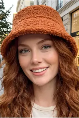 ModACitys Kadın Teddy Peluş Kışlık Balıkçı Bucket Şapka