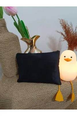 Boom town Siyah Makyaj Çantası Bez Çanta Gabardin 200gr