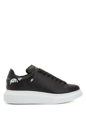 McQueen Oversized Siyah Kadın Deri Sneaker