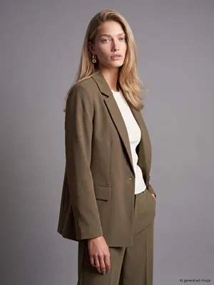 LCW Vision Krep Kadın Blazer Ceket