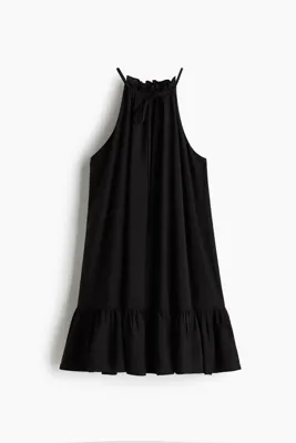H&M Fırfırlı Kolsuz Elbise