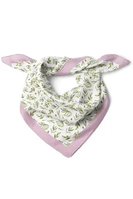 nehir eşarp Zeytin Dalı Desen Fular Bandana 50x50 Cm