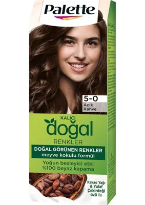 Palette Kalıcı Doğal Renkler 5-0 Açık Kahve Saç Boyası 110 ml 4 Adet