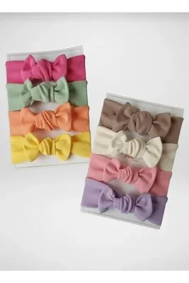 nisbutik aksesuar Kız Bebek Bandana 8'li , Bandana Seti, Bebek Bandana, Çocuk Bandana
