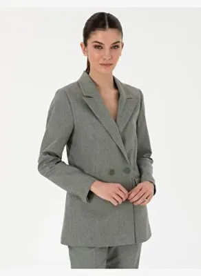 Pierre Cardin Haki Slim Fit Keten Karışımlı Ceket50299966-VR027