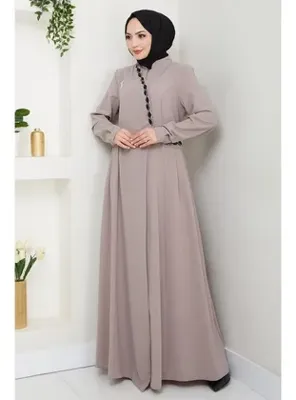 InStyle Petek Taşlı Broş Detay Bej Ferace