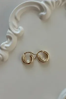 Lavian Accessories Mini Gold Halka Küpe (1CM)