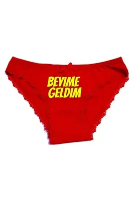 BoxerMasters Kadın Beyime Geldim Yazılı Baskılı Külot