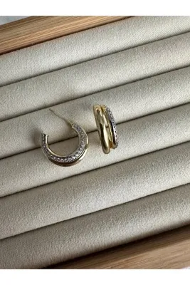 ringbox Mix Çift Renkli C Küpe
