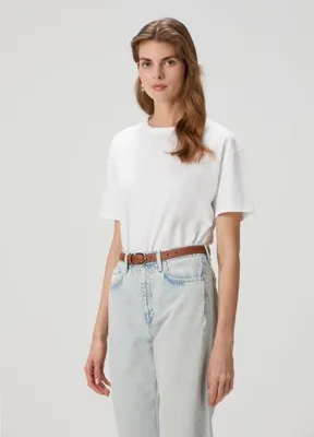 Rag&Bone Mini Slub Boyfriend Beyaz T-shirt