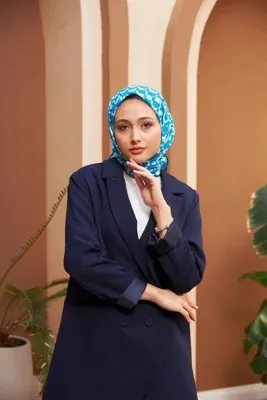 İpekhan Aura Kazayağı Soft Eşarp Mavi 1155-02