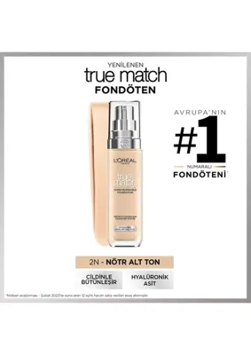 L'Oréal Paris Fondöten True Match 2N Vanilla 30 ml