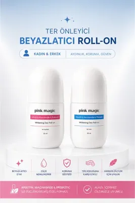 pink magic İkili Ter Önleyici & Beyazlatıcı Deo Roll-on Seti