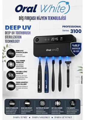 Oral White Oral Wihte Professional Series 3100 Gerçek Uv-C Diş Fırçası Sterilizasyon Cihazı - Akıllı Sensörlü