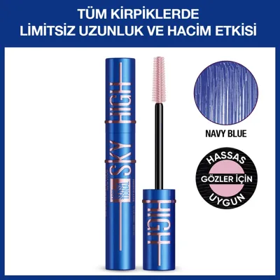 Maybelline New York Maybelline Sky High Maskara Navy Blue Mavi