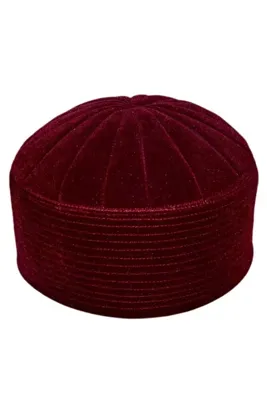 şahinbak Bordo Kubbeli Takke,kadife Takke ,kubbeli Takke,takke,kalıplı Takke T031