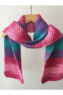 Mora Örgü Mora Knit Atkı El Örgüsü % 49 Yün Özel İplik Unisex Atkı ( 20x200cm 315g )
