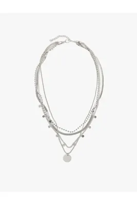 Koton Charm Detaylı Çoklu Zincir Kolye