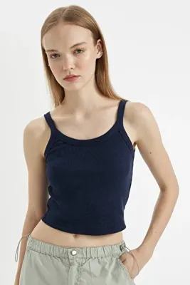 Defacto Coool Fitted Vücuda Oturan Fitilli Kaşkorse Askılı Basic Düz Atlet B0563ax24au