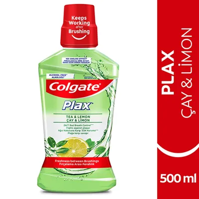 Colgate Ağız Bakım Suyu Plax Çay & Limon 500 ml