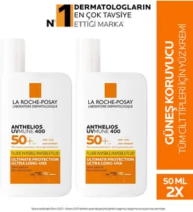 La Roche Posay Anthelios Shaka Fluid Spf 50 Güneş Kremi 50 ml  2 Kutu Set