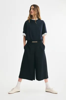 H&M Pile Detaylı Culotte Pantolon