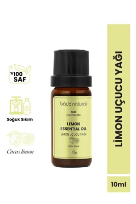 Bade Natural %100 Saf Limon Uçucu Yağı 10 ml Nemlendirici Etkili Vücut Bakım Ürünü