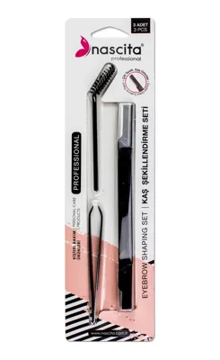 Nascita Kaş Bakım Seti Maskara Fırçası Cımbız Razor 3'lü Nasfaceset14 Diğer