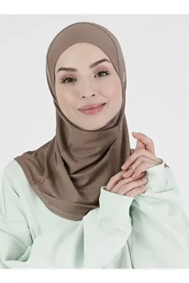 ec ecardin Hanfendy Atletik Düz Spor Hijab Bone - Koyu Vizon - ( ST043 ) , ( ID 7804309 )