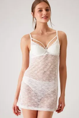 Pierre Cardin Kadın Ekru 4661 Dantelli Gecelik Takımı