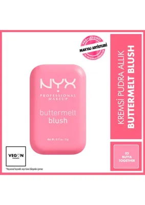 NYX Professional Makeup Buttermelt Blush Kremsi Pudra Allık - 02 Butta Together
