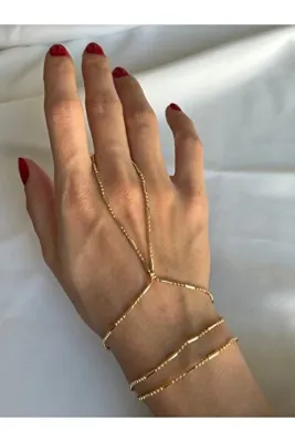 ringbox Gold Çubuklu Zincir Şahmeran