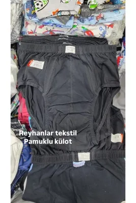 Ceylanoğlu Erkek 6'lı % 100 Pamuklu Süprem Penye Siyah Slip Külot 002