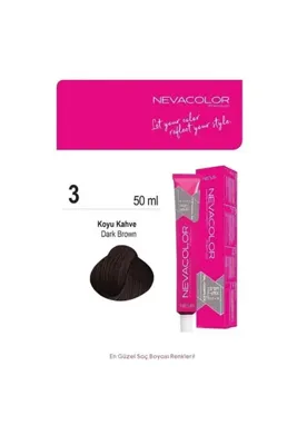 Bilichome Nevacolor Tüp Boya 50ml. 3 Koyu Kahve