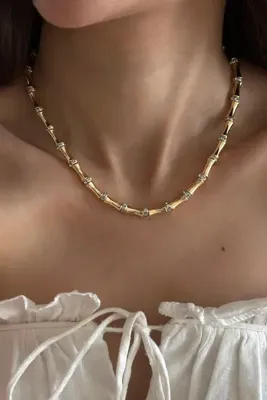 Okko Store Taşlı Kemik Model Kolye