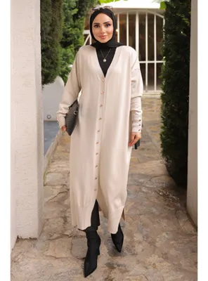 İmaj Butik Taş Soğuk İplik Triko Hırka