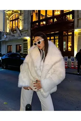 GM Butikk Yeni Sezon Kadın Premium Oversize Peluş Kürk Mont