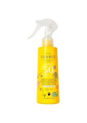 Myg Plus Cosmed Tüm Cilt Tipleri Için Aile Boy Yüz ve Vücut Sprey SPF50 Güneş Kremi 200 ml